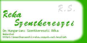 reka szentkereszti business card